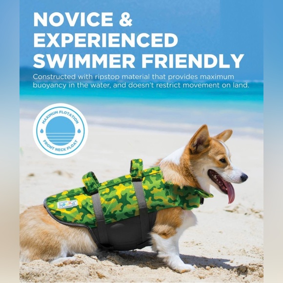 Outward Hound Other - Dog Pet Life Jacket Small Granby Splash Lime Green Yellow Camo Small New Tags